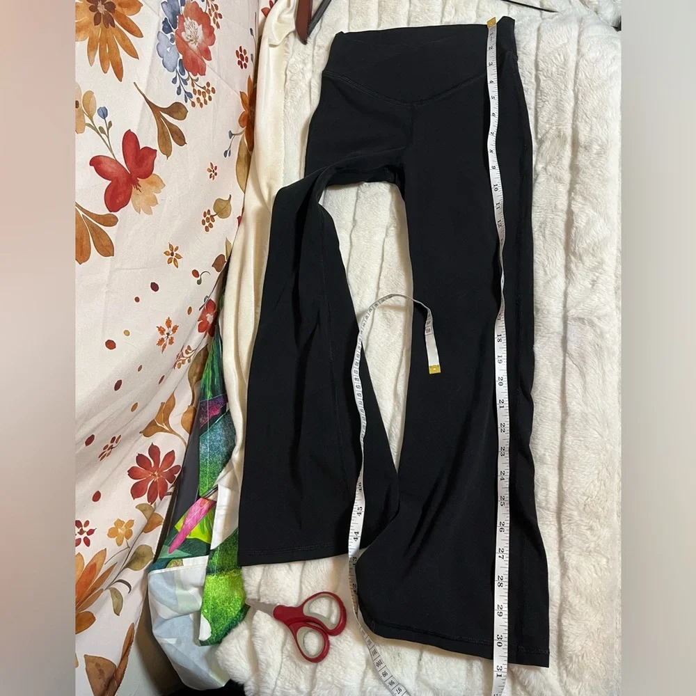 Old Navy Girls M/8 Black Criss Cross Yoga Pants Flare Spring Sporty School NYC
